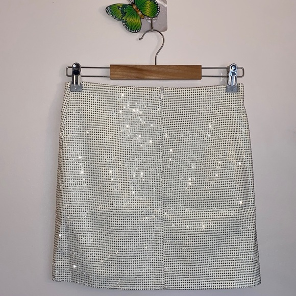 (A2) Cloud Ten Bling Bridal Babe Sequin Mini Skirt, Size Small, NWT - Picture 5 of 9